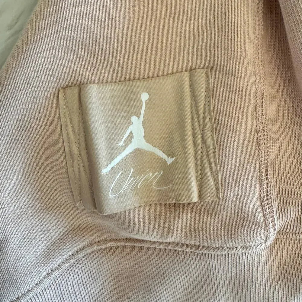 Jordan X Union Heavyweight Pullover Fleece Drawstring Hoodie Sweater XL